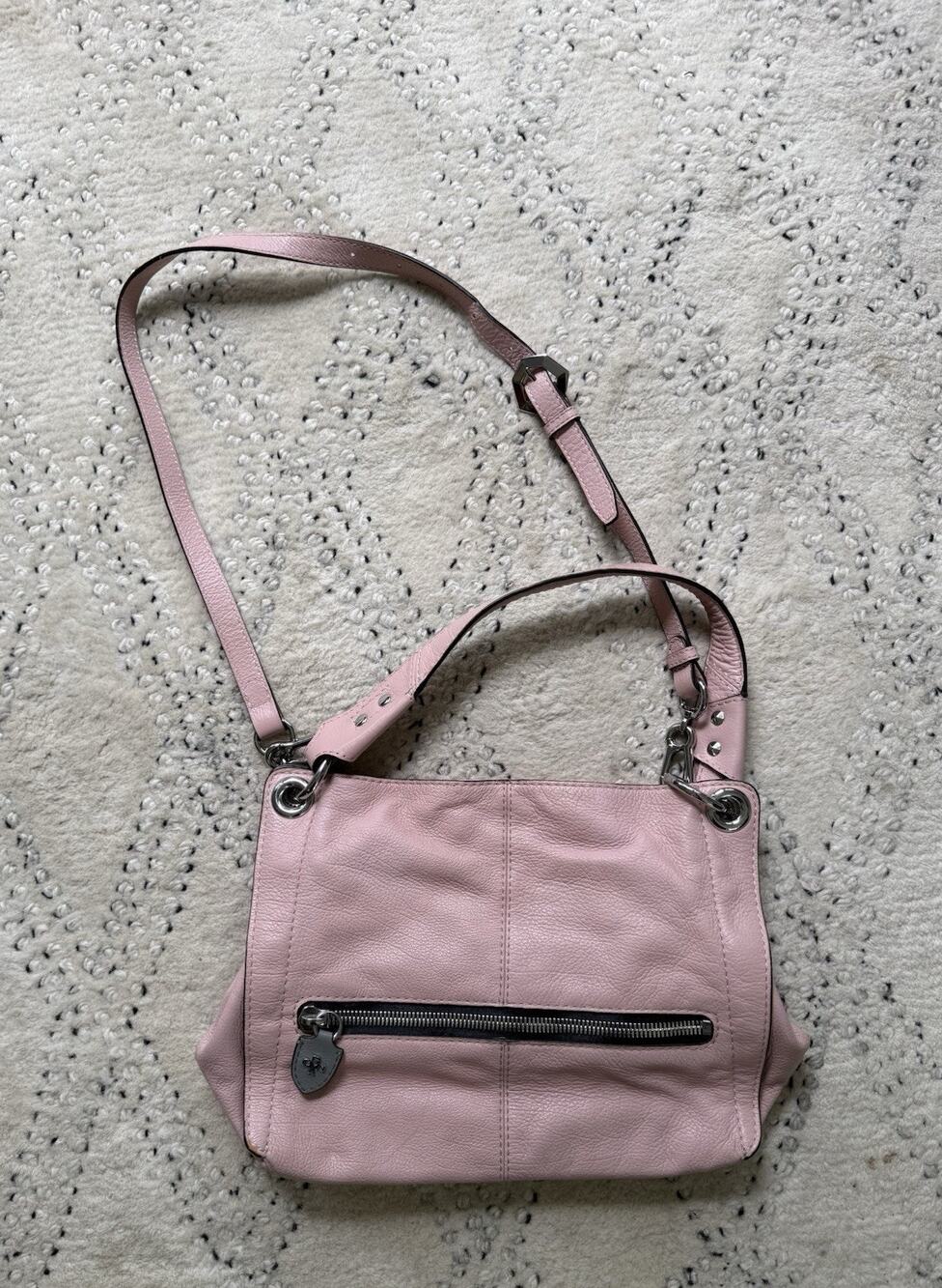 Or Yany Pink Leather Shoulder Crossbody Bag